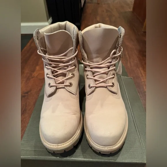 Timberland Light Pink Leather Boots - Picture 2 of 6